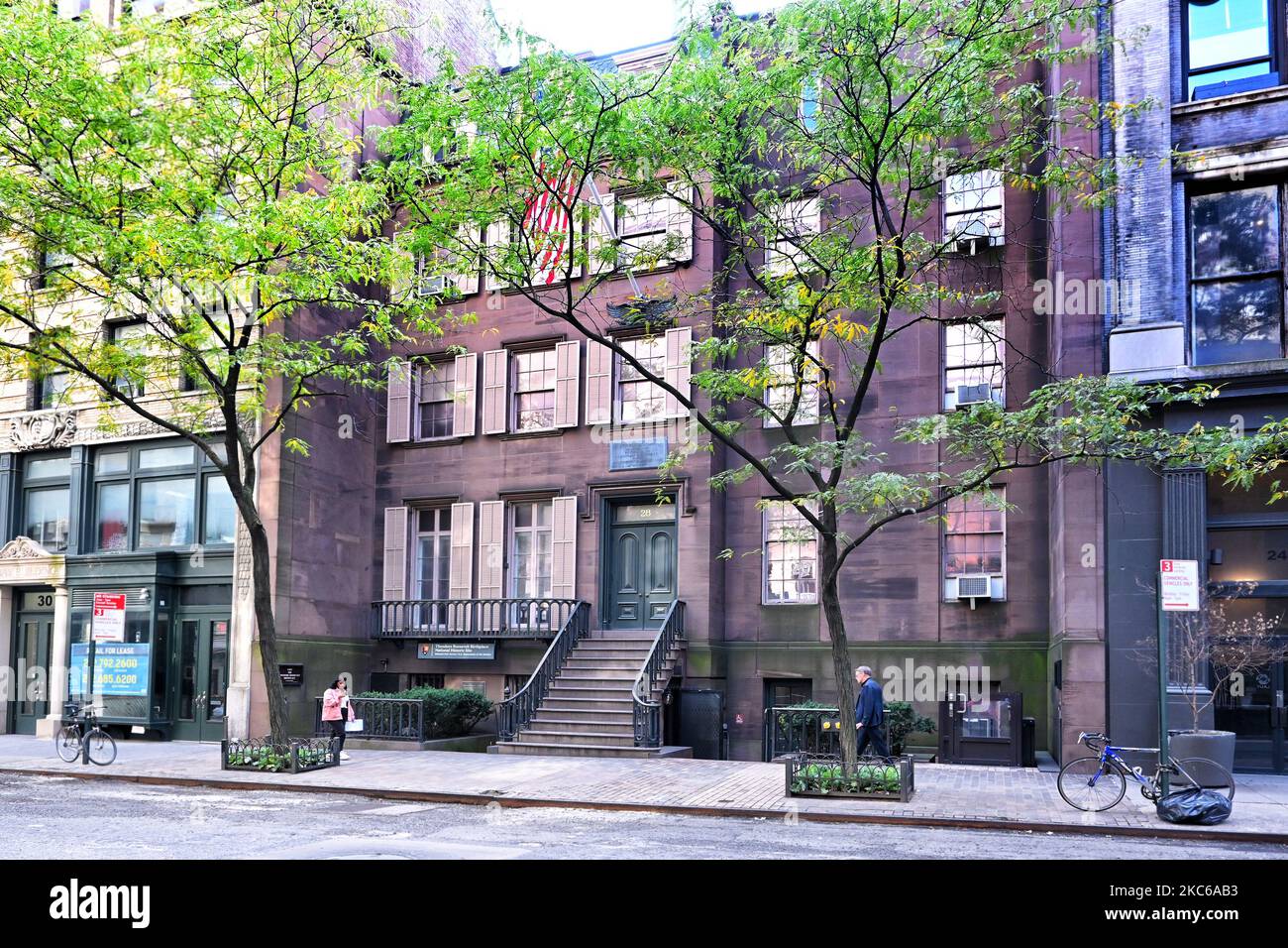 NEW YORK - 25 OCT 2022: Theodore Roosevelt Birthplace National Historic Site, in the Flatiron District of Manhattan. Stock Photo