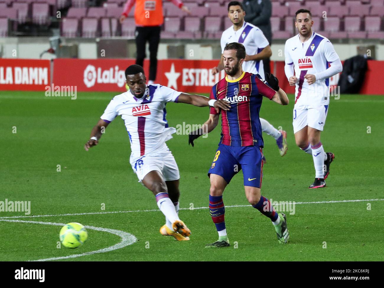 Papa Bouba Diop during the Spanish league football match FC Barcelona vs  Levante UD at the Camp Nou stadium in Barcelona on April 20, 2013. FC  Barcelona Won 1-0. Photo by Giuliano