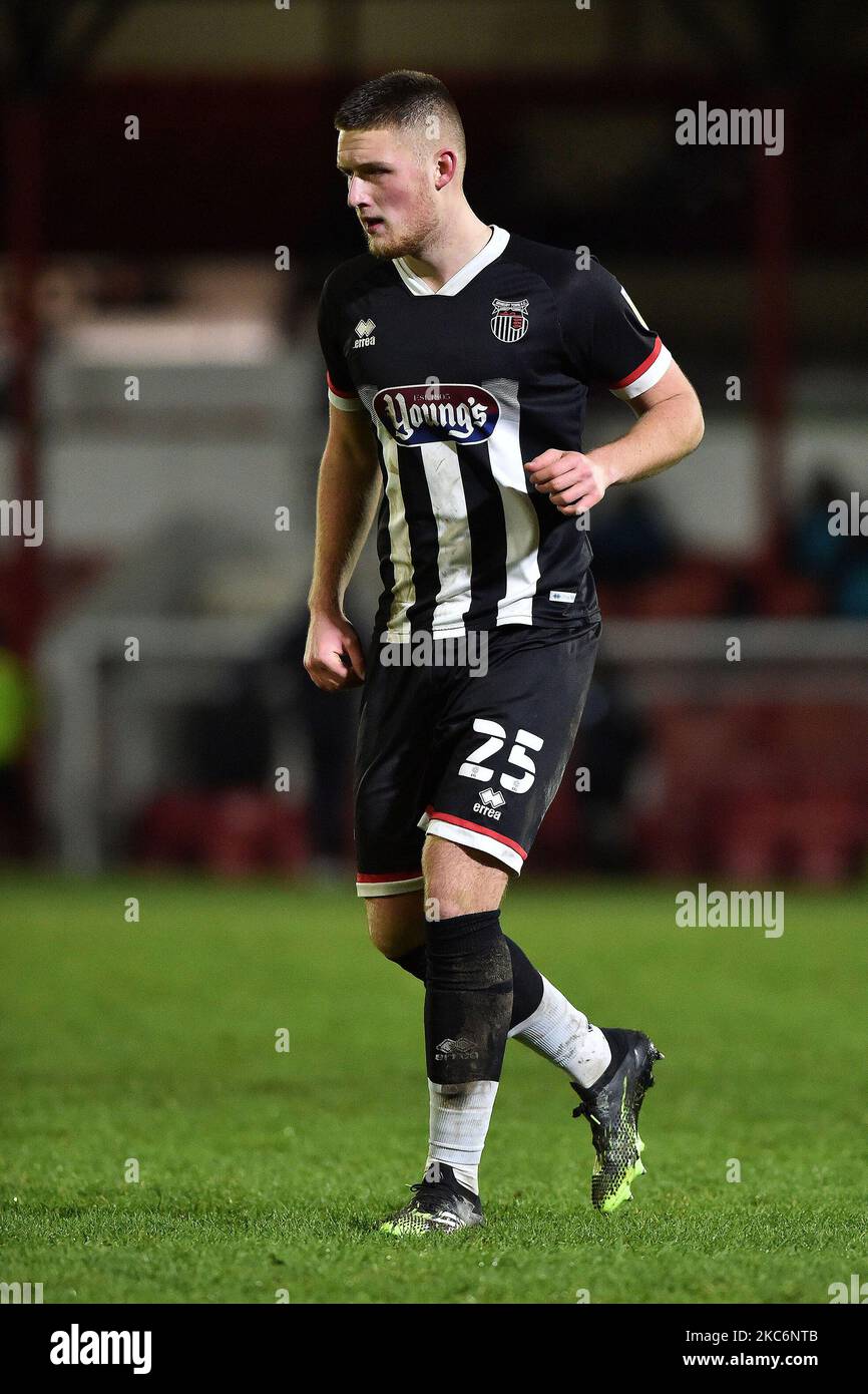 Candid portrait of Mattie Pollock of Grimsby Town during the Sky Bet ...