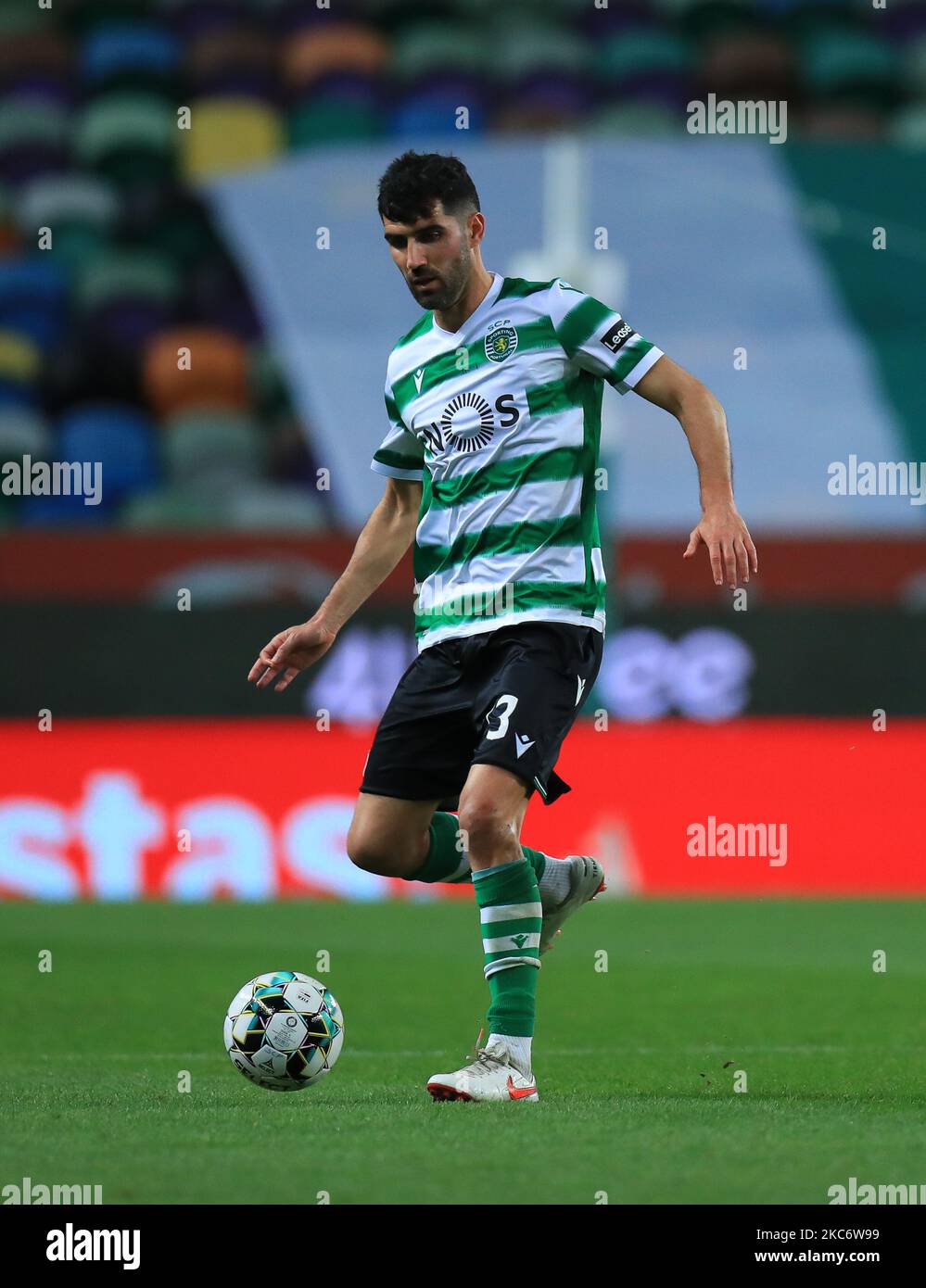Luis Neto of Sporting CP in action during the Liga NOS match between Sporting CP and SC Braga at Estadio Jose Alvalade on January 2, 2021 in Lisbon, Portugal. (Photo by Paulo Nascimento/NurPhoto) Stock Photo