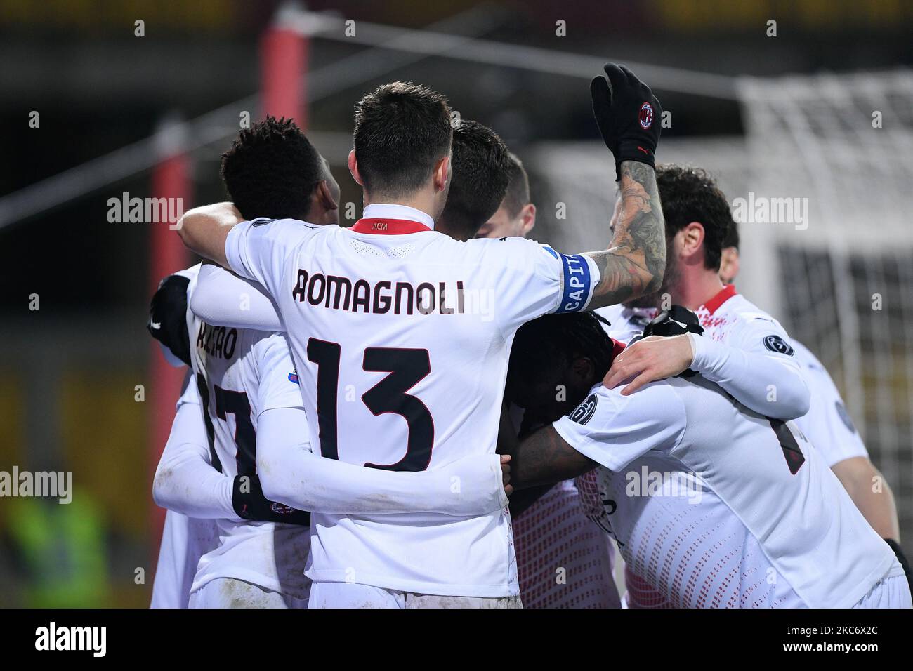 Rafael Leao of AC Milan celebrates with his teammates after scoring ...