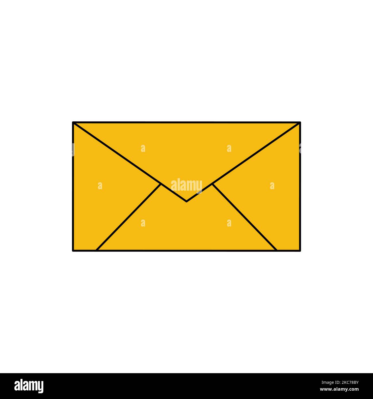 Envelope mail paper communication isolated white letter message. Business envelope mail icon post office illustration vector. Correspondence email pos Stock Vector