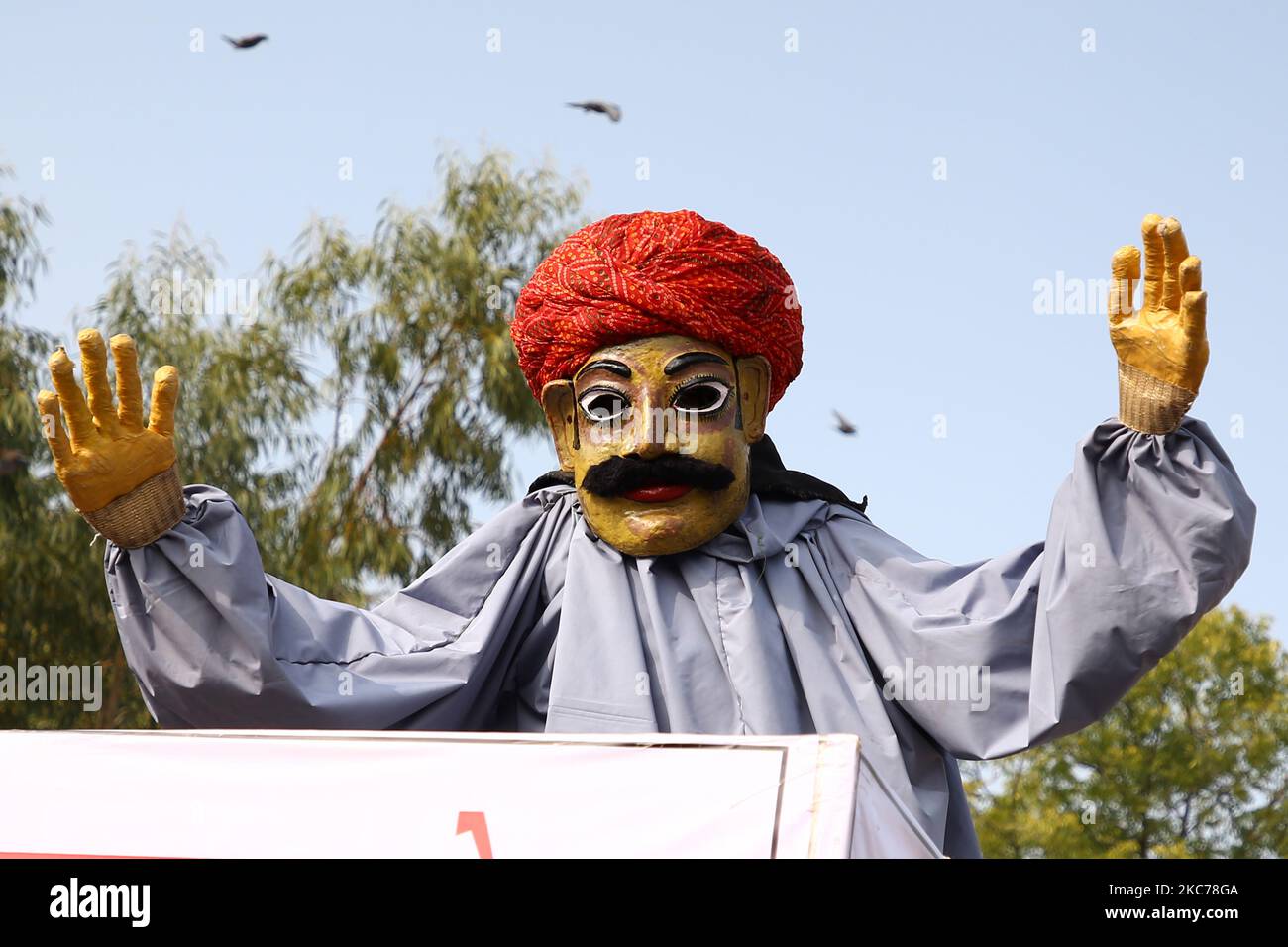Protest Puppet A Puppet Show During Farmers protest against the New Farm Laws in Ajmer ...