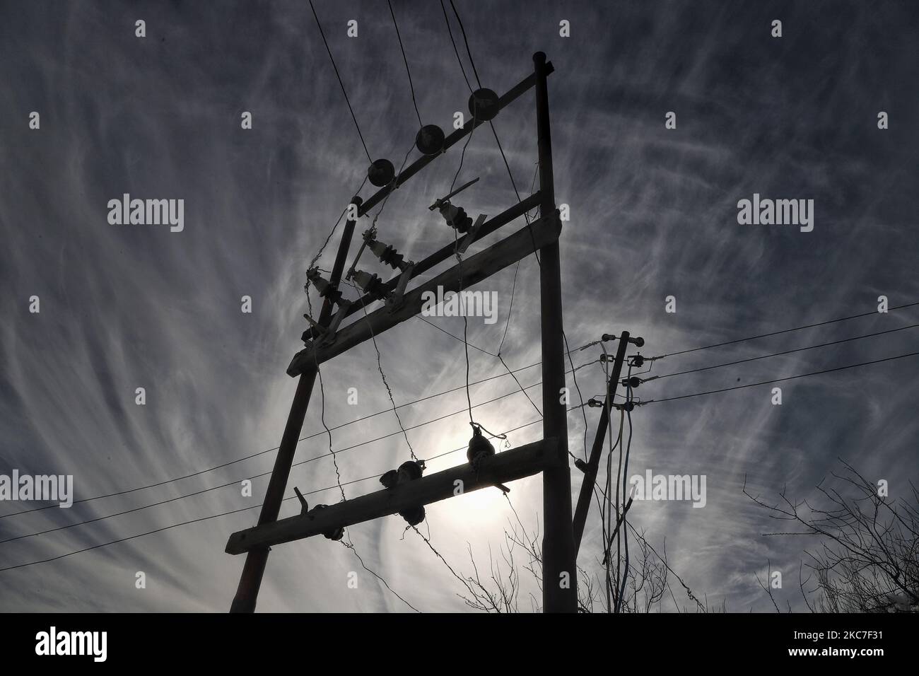 Electricity (Power) Lines are tied to an Electricity Transformer on the