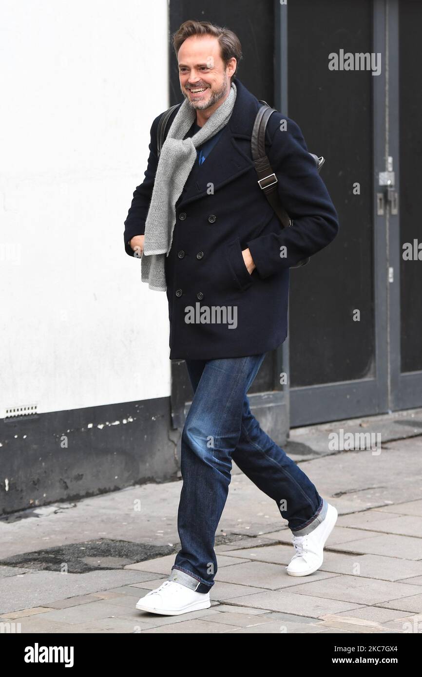 Jamie Theakston seen leaving Global Studios, Heart FM, London UK, 15 January 2021 (Photo by Robin Pope/NurPhoto) Stock Photo