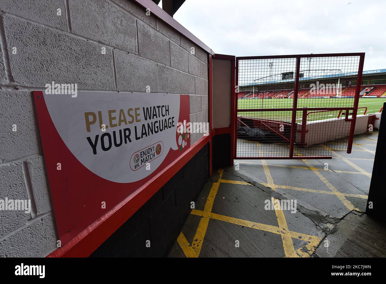 General view of the bescot Stadium during the Sky Bet League 2 match between Walsall and Oldham Athletic at the Banks's Stadium, Walsall, England on 16th January 2021. (Photo byEddie Garvey/MI News/NurPhoto) Stock Photo