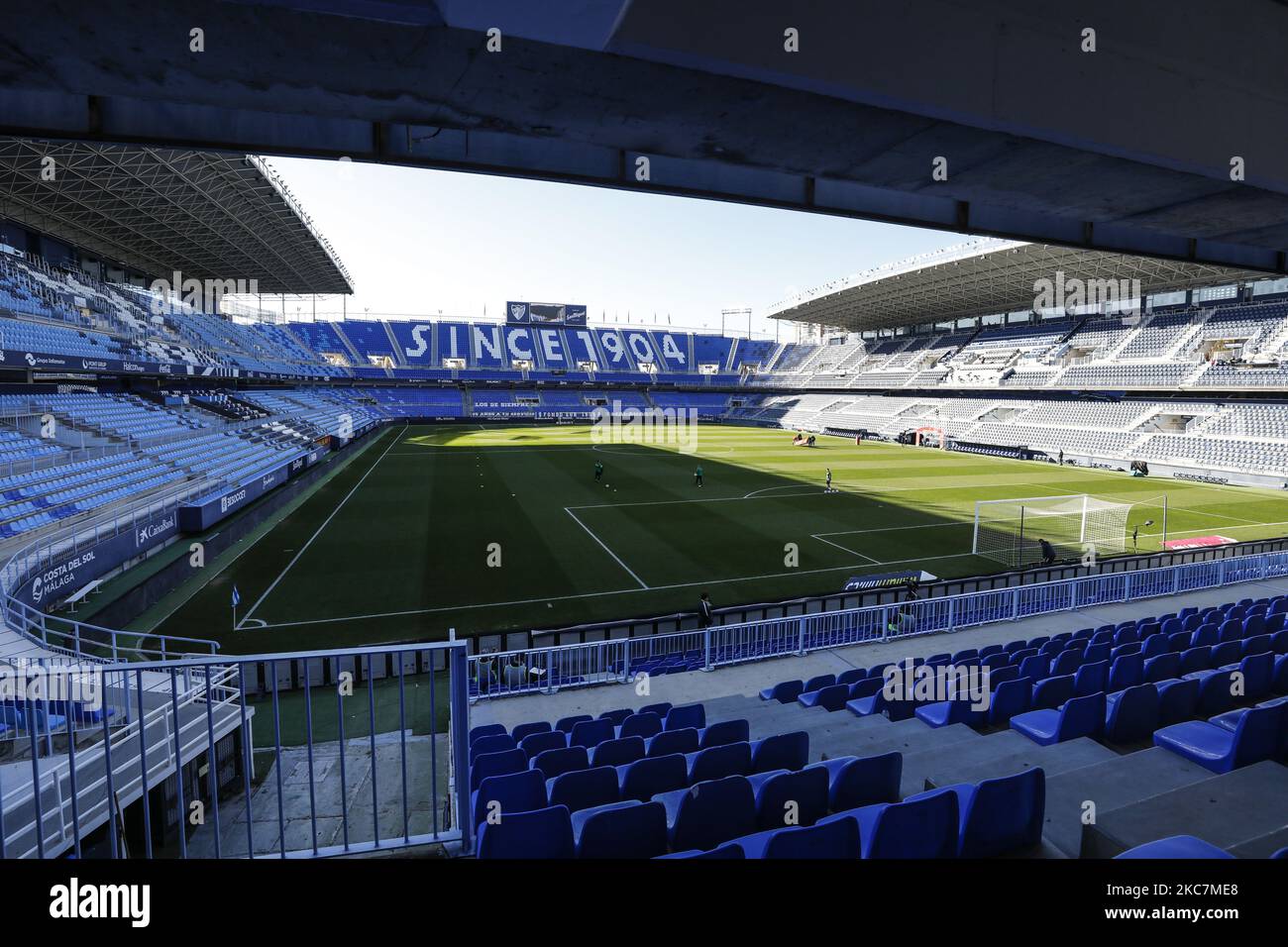 A Look Inside the Football Stadium of Malaga Editorial Stock Photo