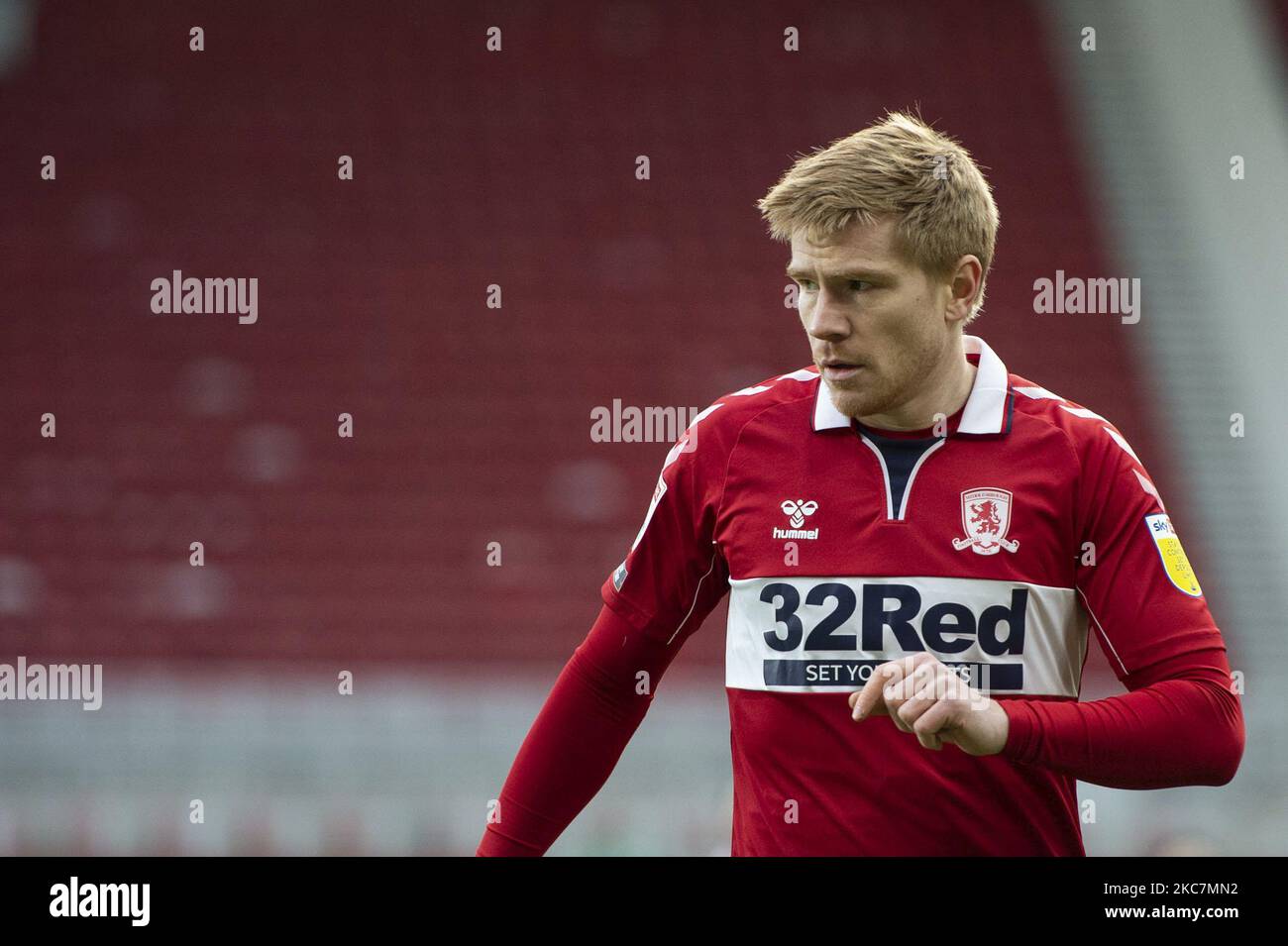 Middlesbrough's Duncan Watmore during the Sky Bet Championship match between Middlesbrough and Birmingham City at the Riverside Stadium, Middlesbrough, England on 16th January 2021. (Photo by Trevor Wilkinson/MI News/NurPhoto) Stock Photo
