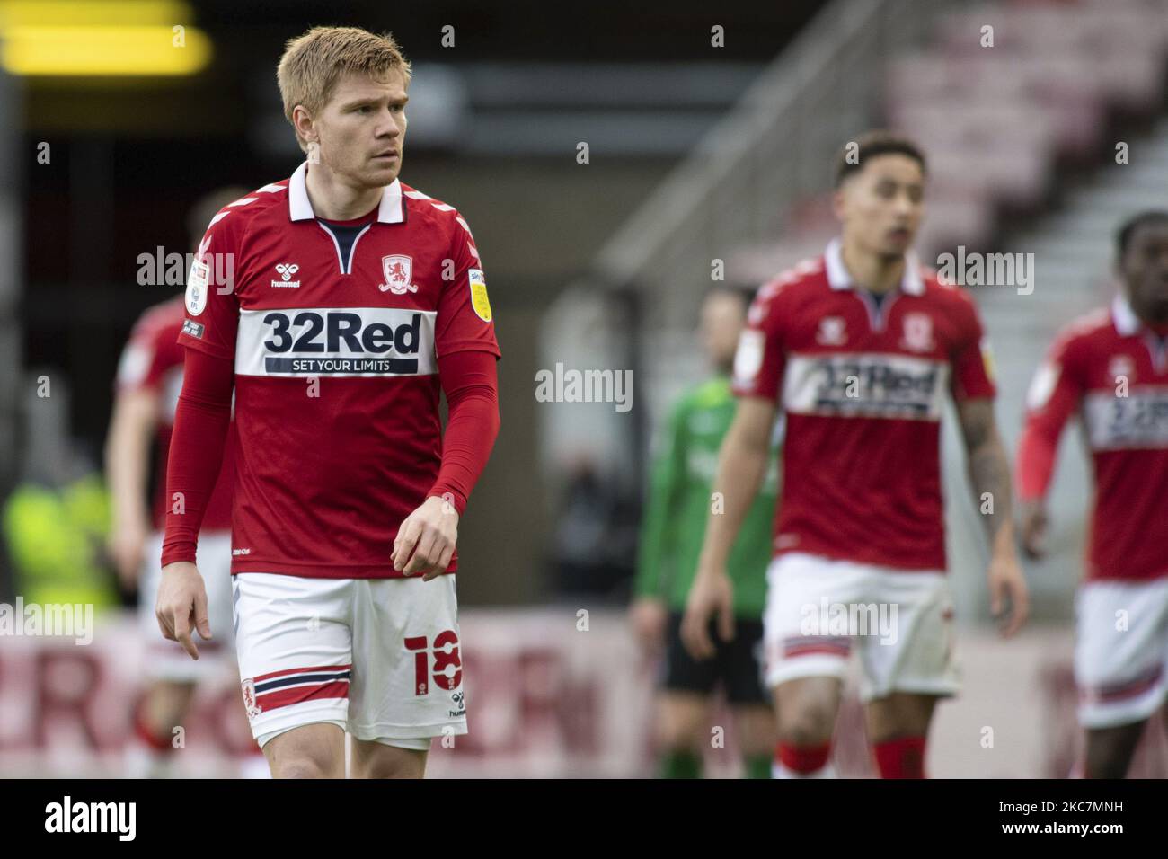 Middlesbrough's Duncan Watmore during the Sky Bet Championship match between Middlesbrough and Birmingham City at the Riverside Stadium, Middlesbrough, England on 16th January 2021. (Photo by Trevor Wilkinson/MI News/NurPhoto) Stock Photo