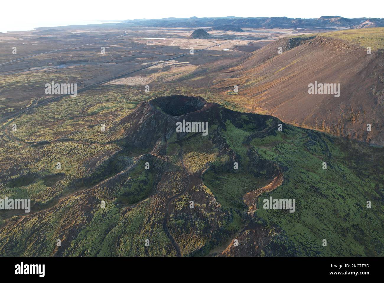 Stora Eldborg Crater, Reykjanes Peninsula, Iceland Stock Photo