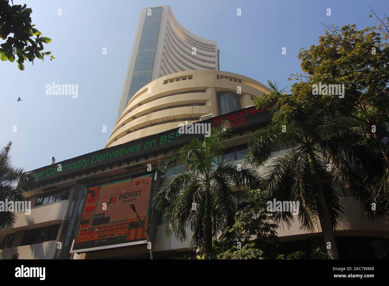 The Bombay Stock Exchange (BSE) building is seen in Mumbai, India on January 21, 2021. (Photo by Himanshu Bhatt/NurPhoto) Stock Photo