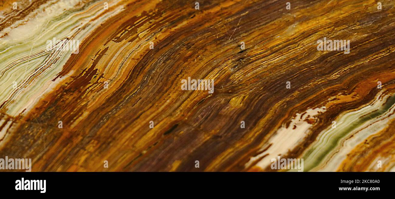 Brown golden marble stone material pattern texture background Stock Photo