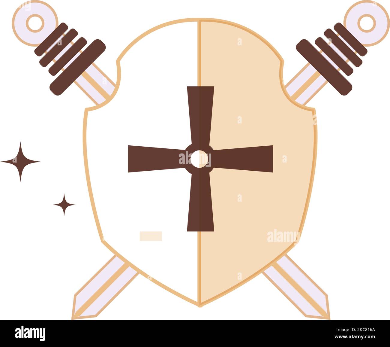 Isolated medieval shield weapon icon Vector Stock Vector Image & Art ...