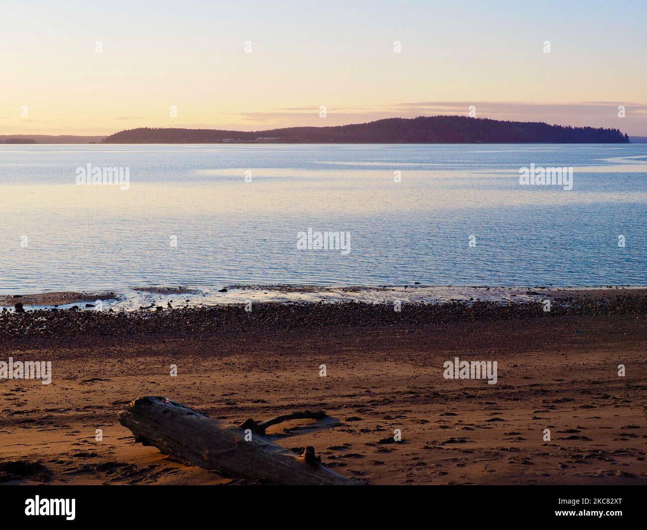 Sunset at Steilacoom Stock Photo Alamy