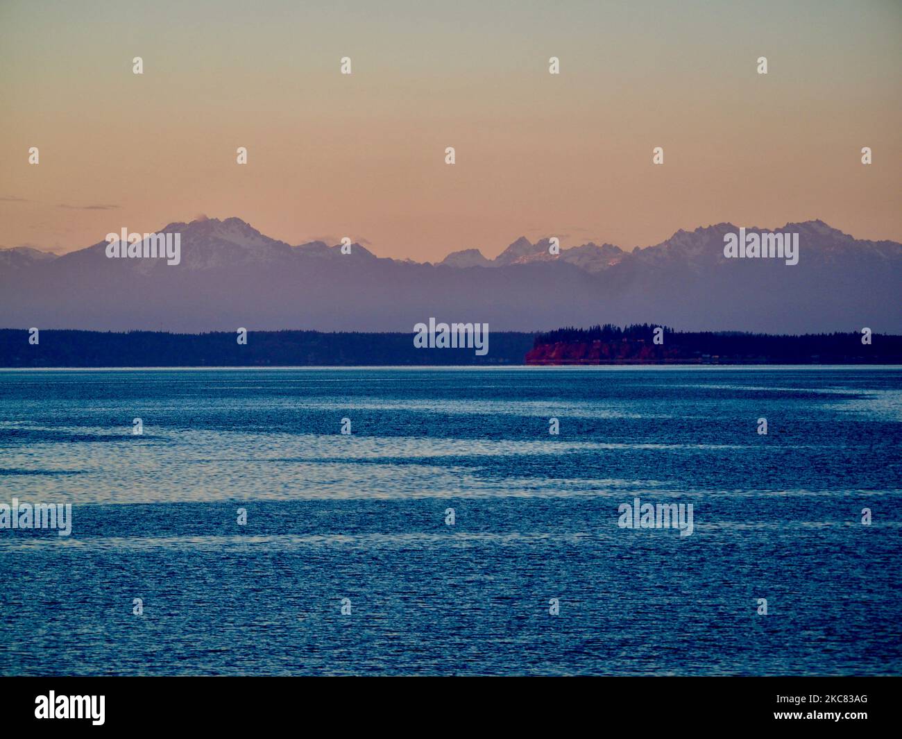 Sunset at Steilacoom Stock Photo Alamy