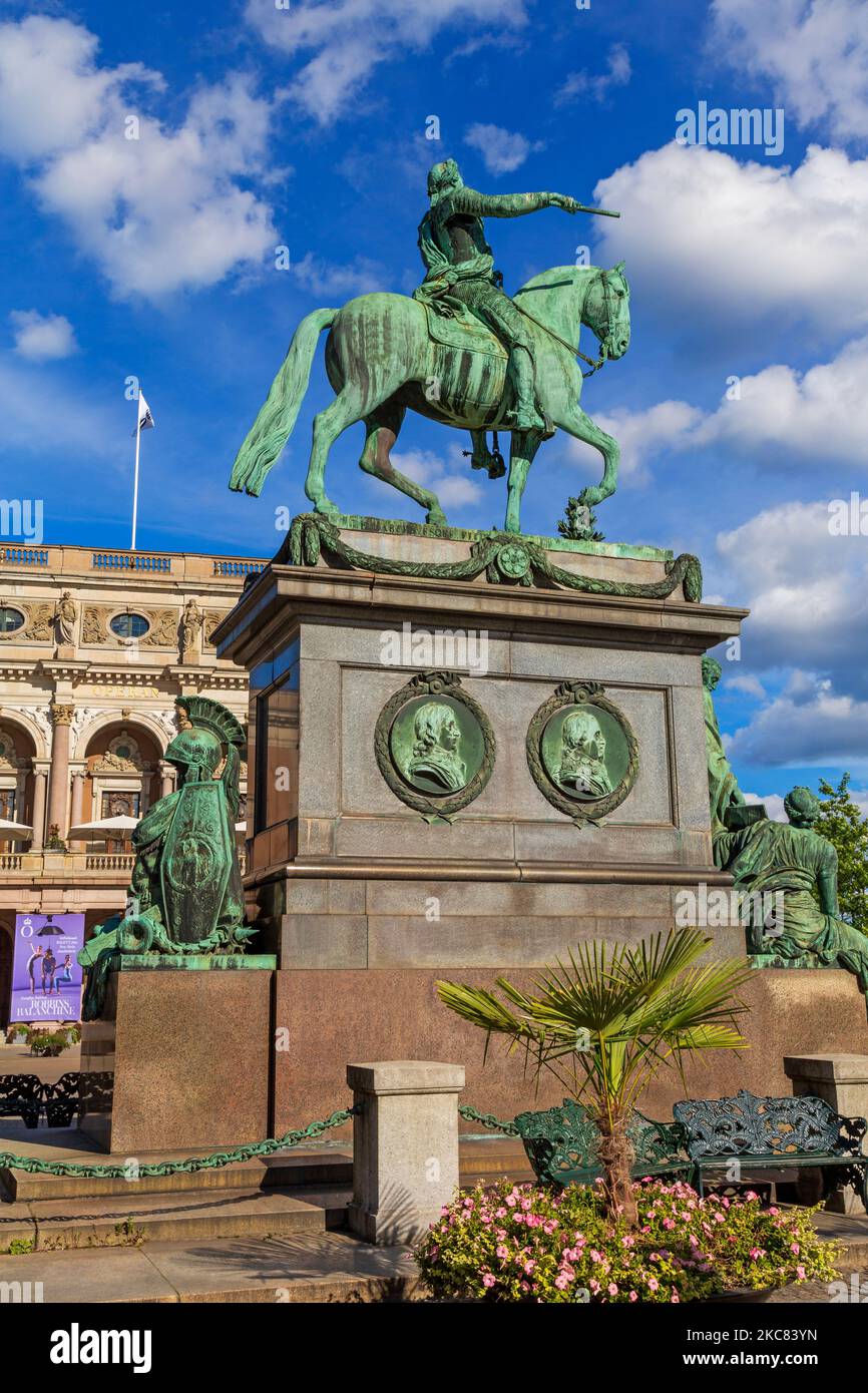 Statue of King Gustav II, Stockholm, Sweden, Scandinavia Stock Photo