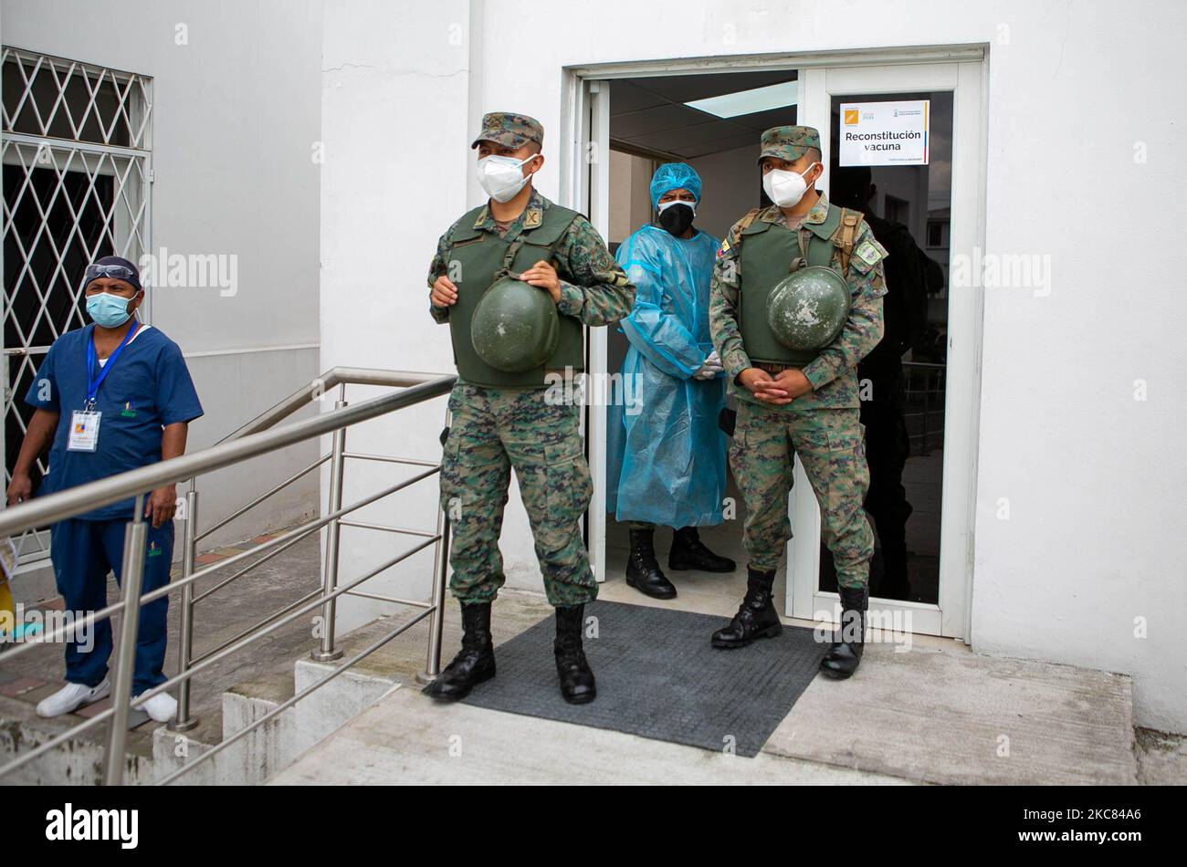 Covid19 vaccination area of the Carlos Andrade Marin Hospital in Quito, Ecuador, on January 21