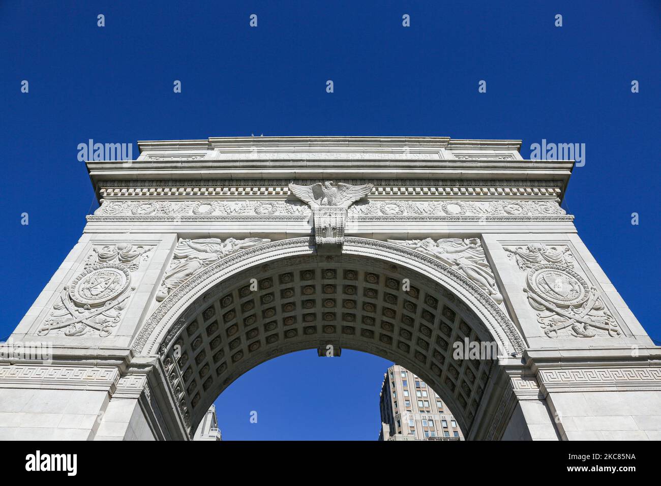 Washington Square Arch, officially the Washington Arch a marble Roman