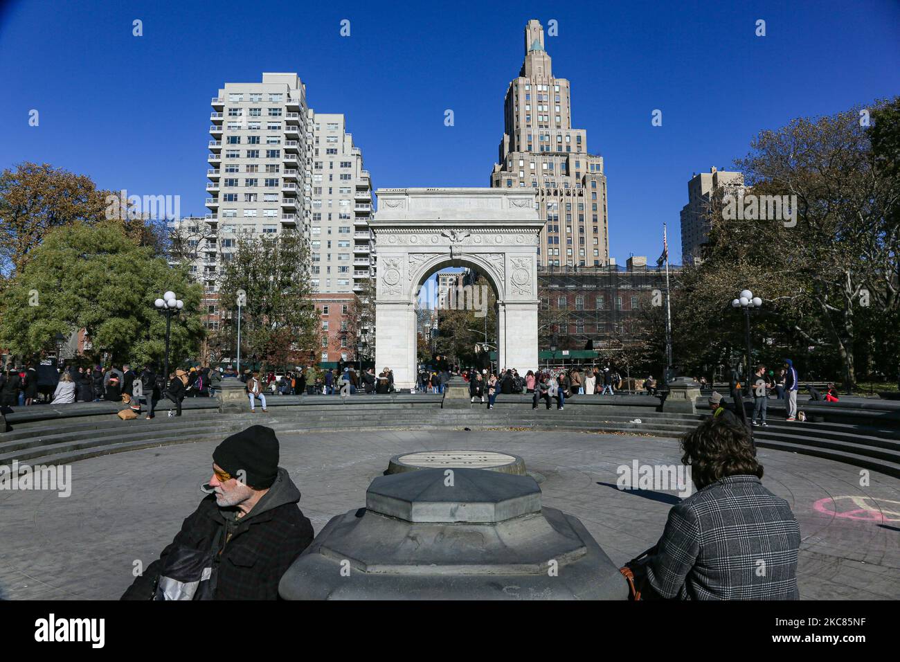 Washington Square Arch, officially the Washington Arch a marble Roman