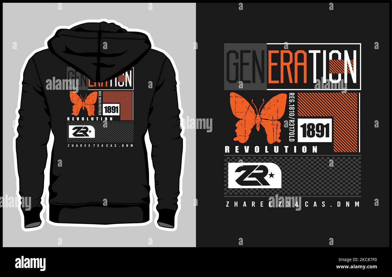 A set of cool modern t-shirt designs on grey and black backgrounds