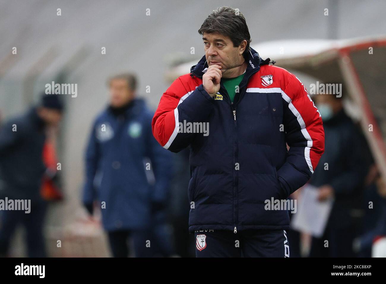 Head Coach Luciano Foschi of Carpi FC during the Serie C match between Carpi and Feralpisalo at Stadio Sandro Cabassi on January 27, 2021 in Carpi, Italy. (Photo by Emmanuele Ciancaglini/NurPhoto) Stock Photo