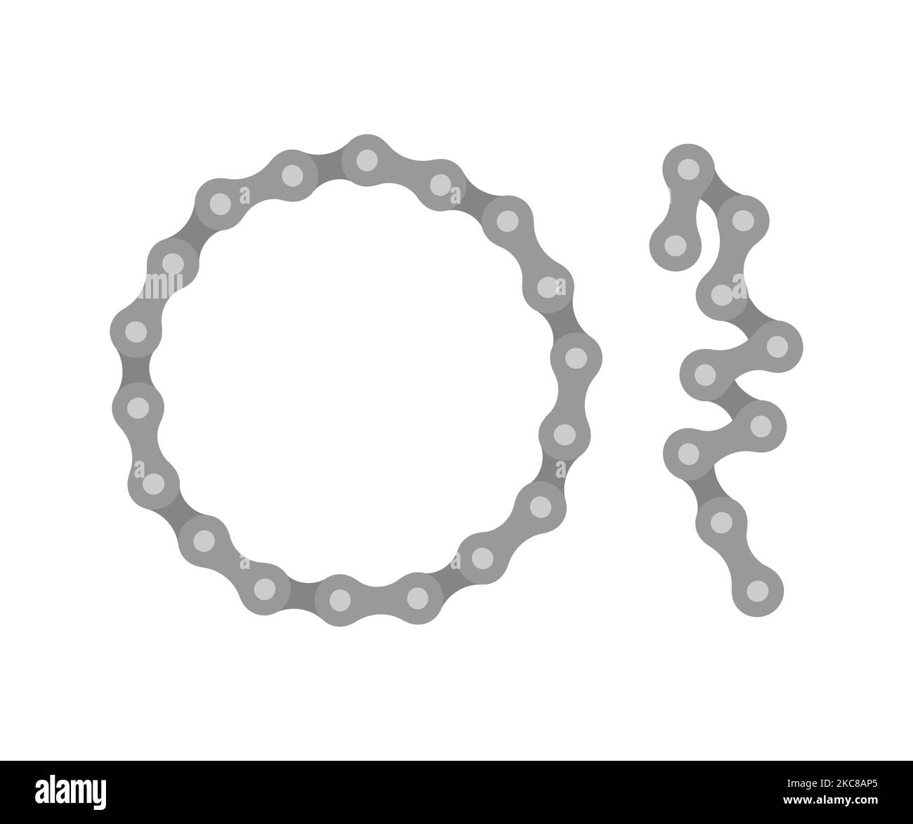 Bicycle chains in various shapes, vector illustration Stock Vector ...