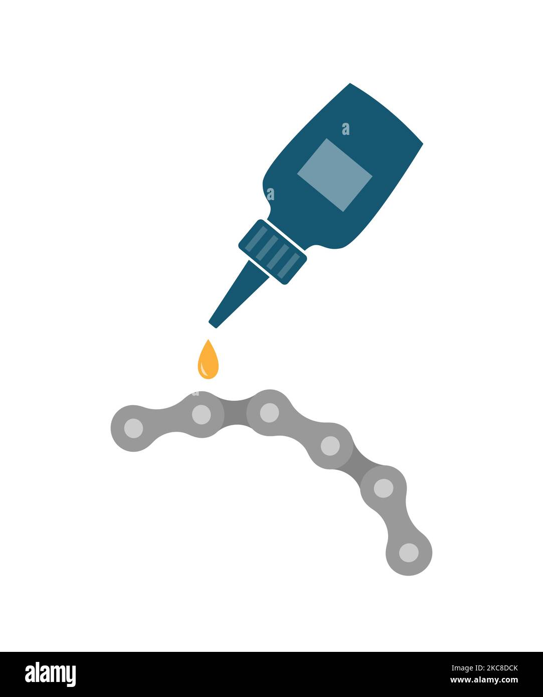 Lubricating bicycle chain. Bike chain lube vector illustration Stock Vector Image & Art Alamy