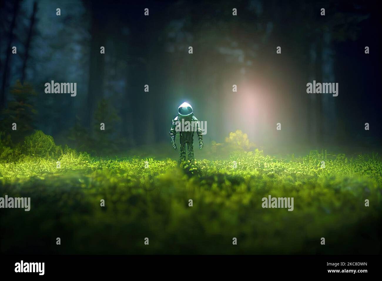 Forest lights green ufo hi-res stock photography and images - Alamy