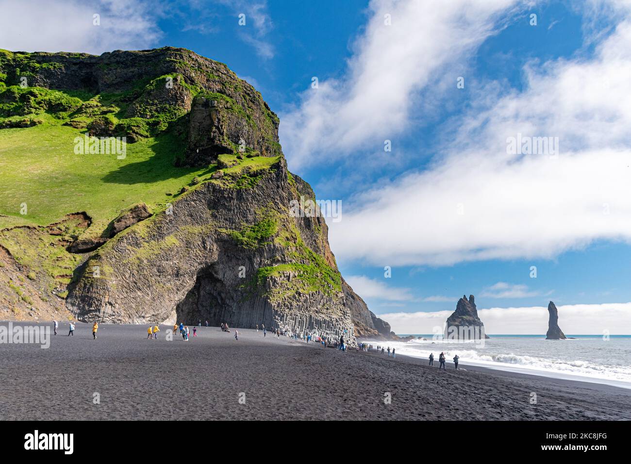The Reynisfjara beach near Vik in southern Iceland Stock Photo