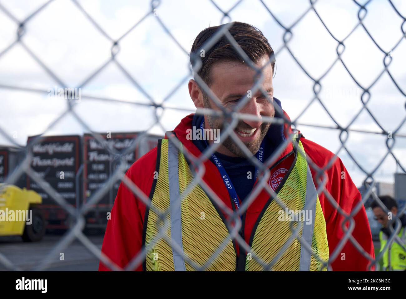 NEWQUAY CORNWALL UK 11 04 2022 Virgin Orbit LauncherOne test pilot Mathew Stannard Stock Photo