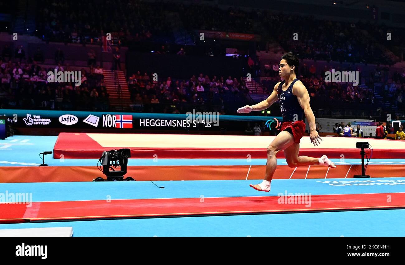 Liverpool, UK. 04th Nov, 2022. World gymnastics championships 2022. The