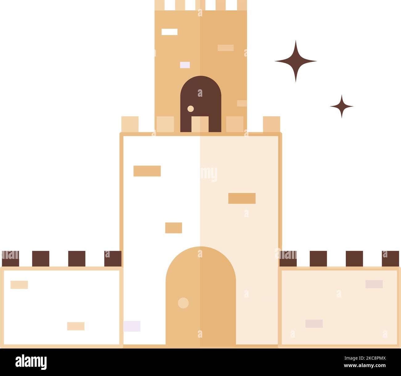 Isolated medieval castle building icon Vector Stock Vector Image & Art ...
