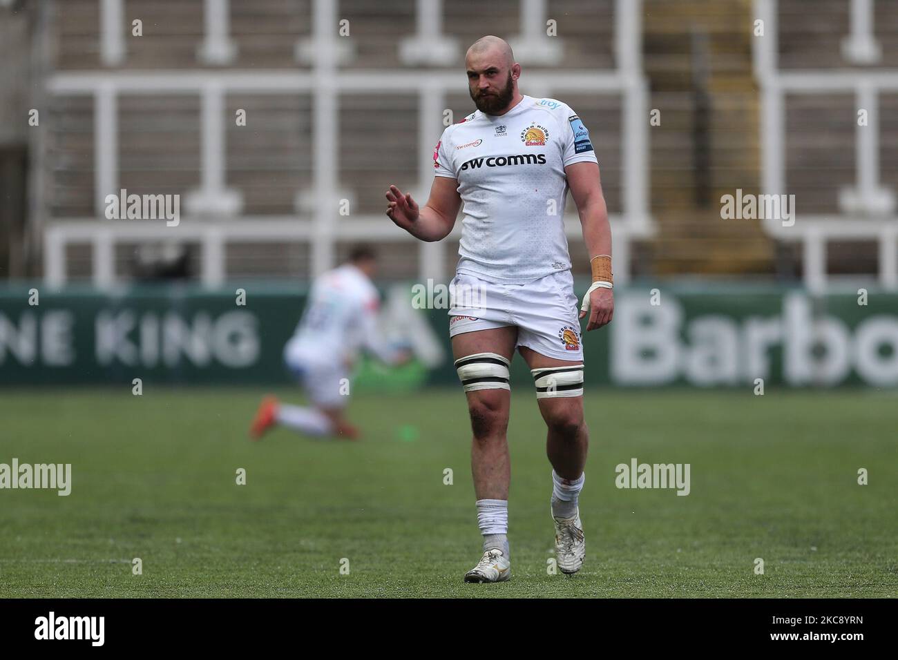 Alex Cuthbert of Exeter Chiefs during the Gallagher Premiership match ...