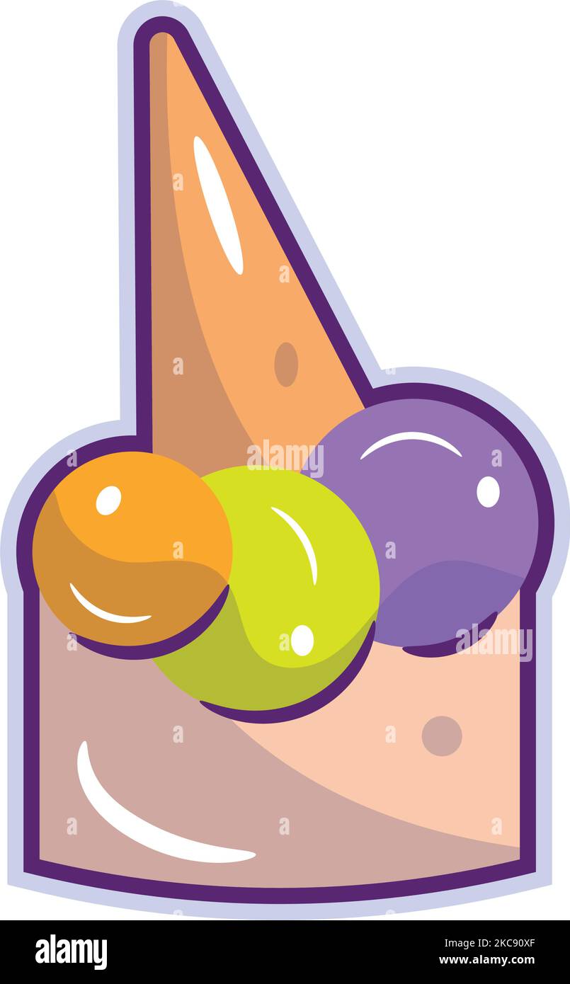Isolated colored ice cream icon Vector Stock Vector Image & Art - Alamy