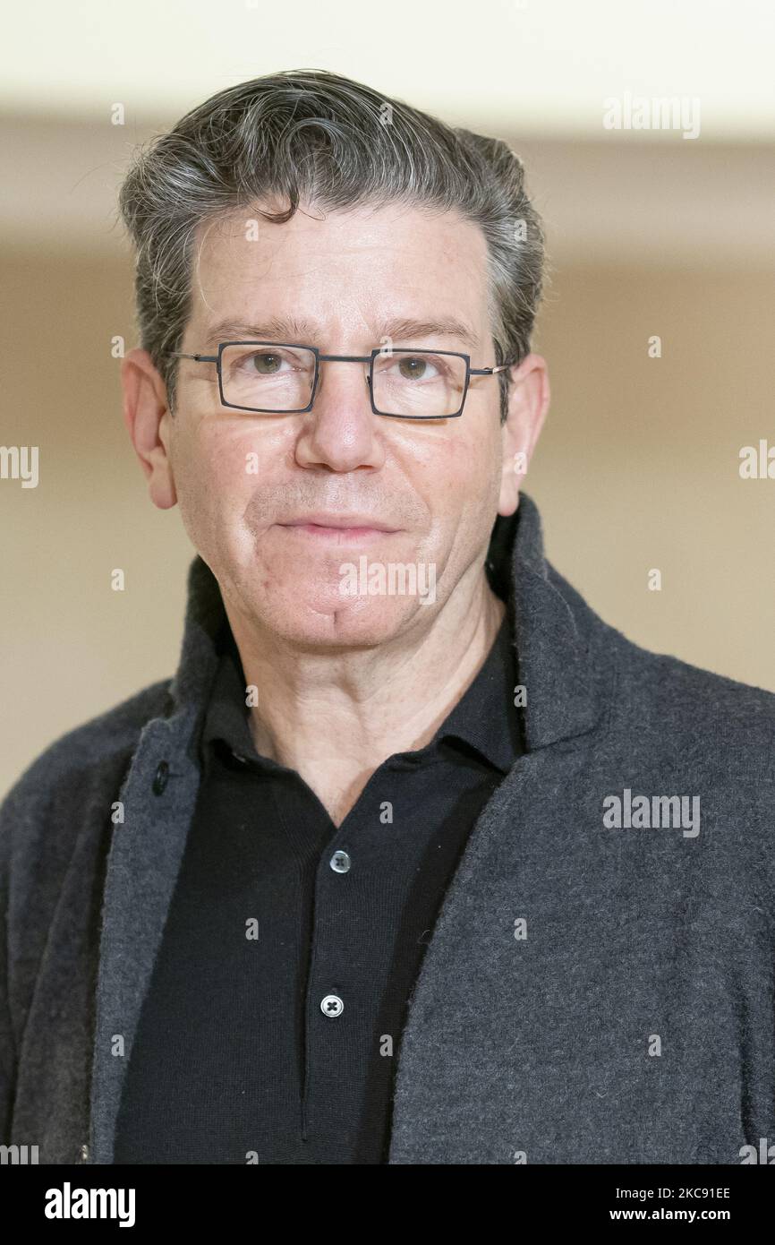 Canadian opera director Robert Carsen poses during the presentation of the opera SIEGFRIED, BY RICHARD WAGNER at the teatyro real in Madrid. February 9, 2021 Spain (Photo by Oscar Gonzalez/NurPhoto) Stock Photo