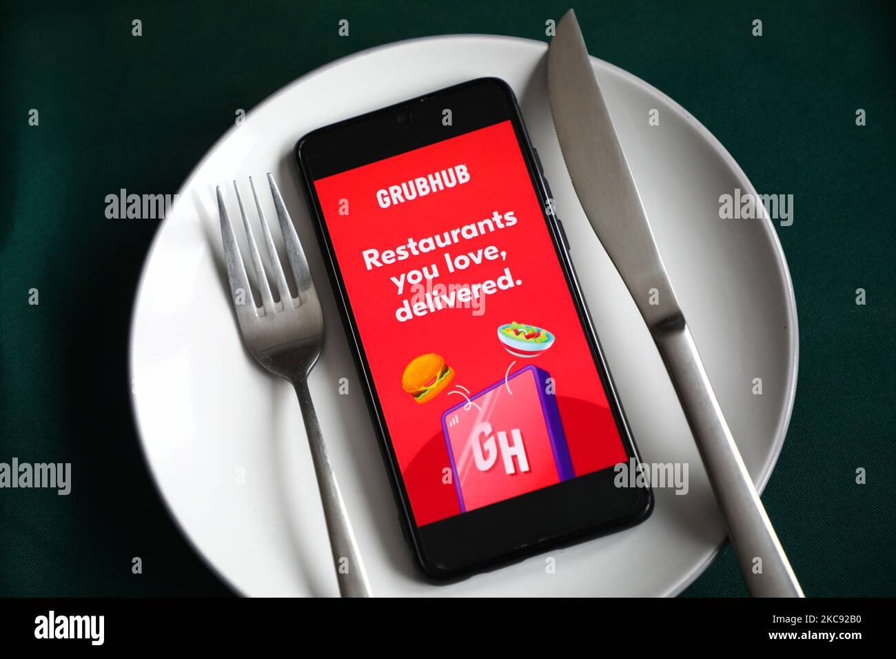 Grubhub screen hires stock photography and images Alamy