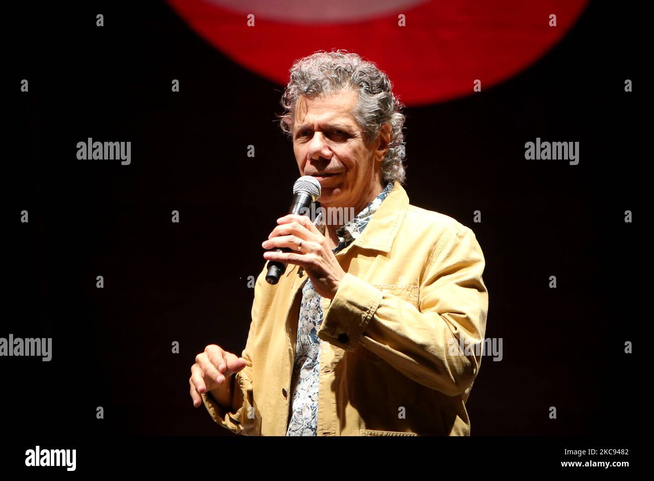 FILE IMAGE: US jazz pianist Chick Corea performs at the EDP Cool Jazz Festival in Oeiras, Portugal on July 19, 2015. Corea, a towering jazz pianist with a staggering 23 Grammy awards who pushed the boundaries of the genre and worked alongside Miles Davis and Herbie Hancock, has died. He was 79. Corea died Tuesday, Feb. 9, 2021, of a rare form of cancer, his team posted on his web site. His death was confirmed by Corea's web and marketing manager, Dan Muse. (Photo by Pedro FiÃºza/NurPhoto) Stock Photo