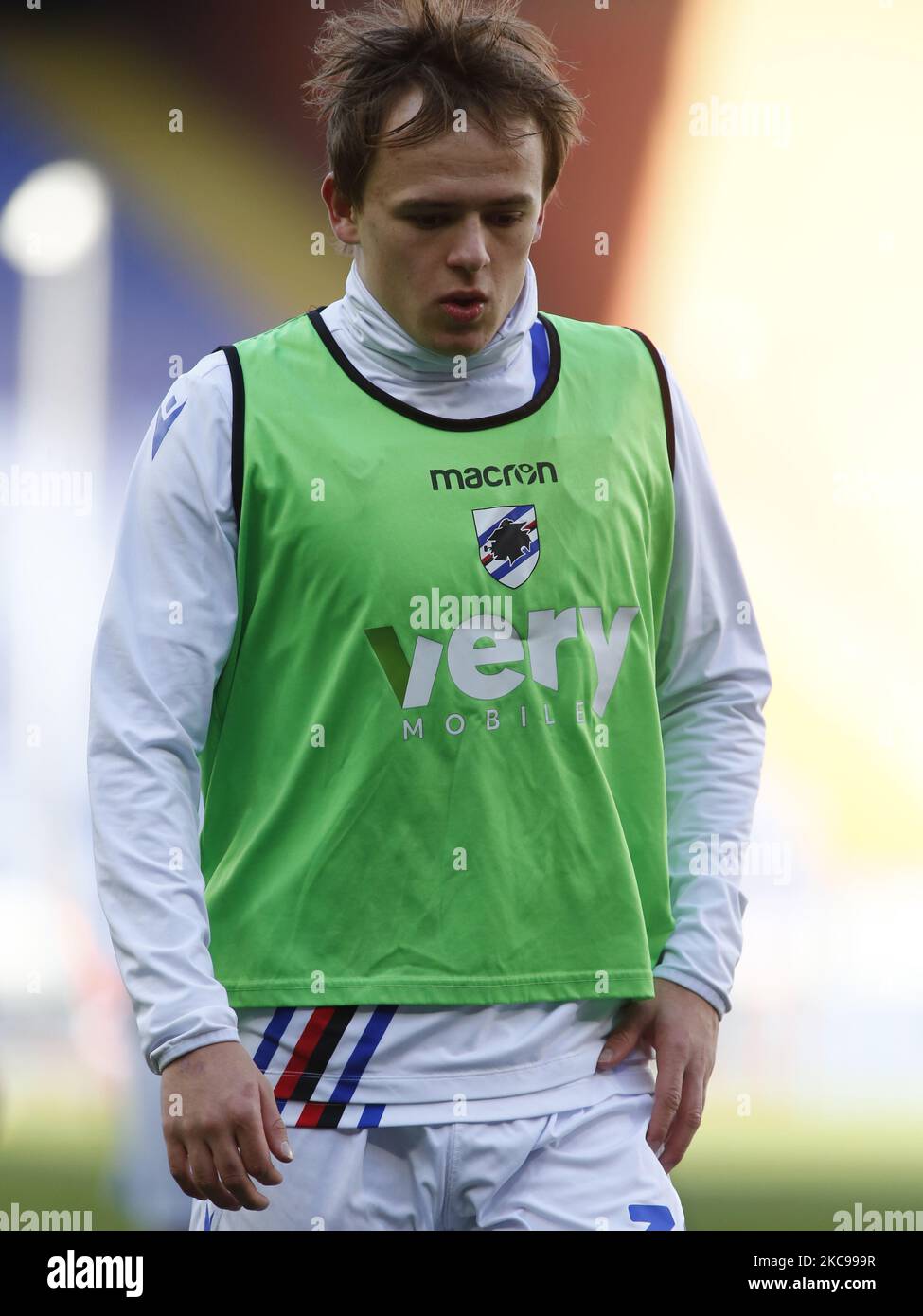 Mikkel Damsgaard during Serie A match between Sampdoria v Fiorentina in ...