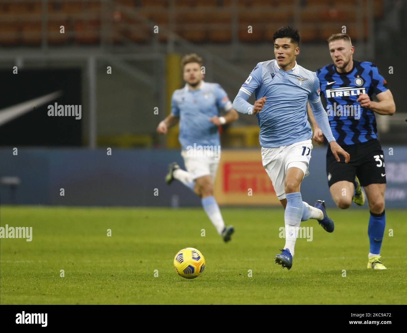 Joaquín Correa during Serie A match between Inter v Lazio in Milan, on February 14, 2021. (Photo by Loris Roselli/NurPhoto) Stock Photo