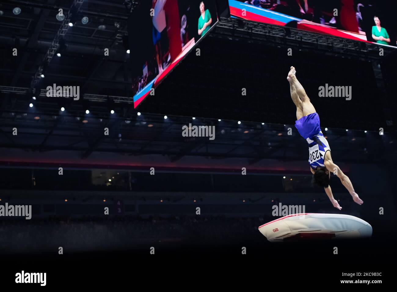 Liverpool, UK. 04th Nov, 2022. Liverpool, England, November 4th 2022 Wataru Tanigawa (JPN) competes on the Vault during the Men's All-Around Final at the FIG World Gymnastics Championships at the M&S Bank Arena in Liverpool, England Dan O' Connor (Dan O' Connor/SPP) Credit: SPP Sport Press Photo. /Alamy Live News Stock Photo