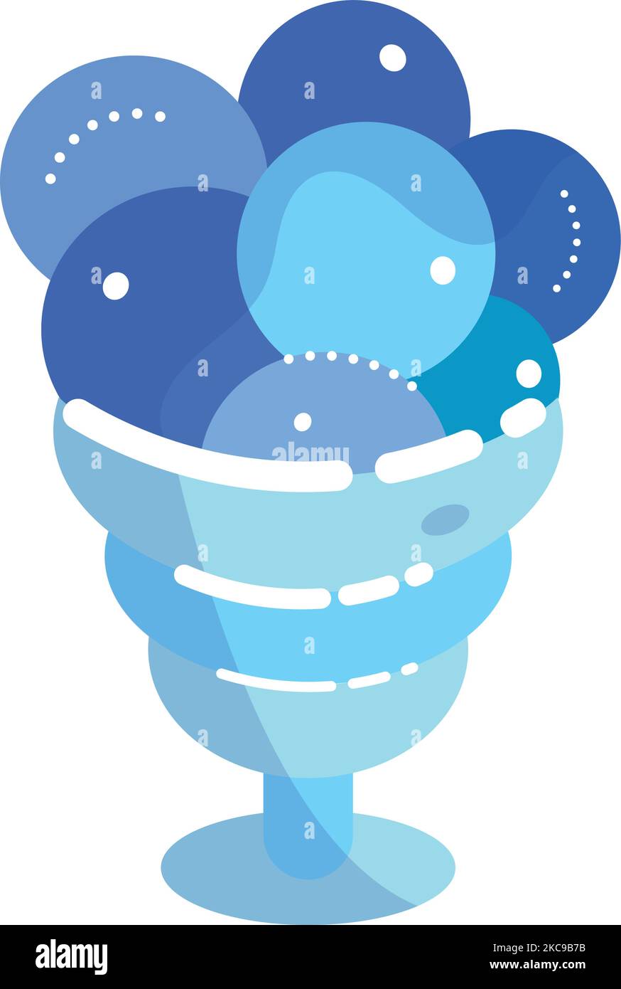 Blue ice cream cone Stock Vector Images - Alamy