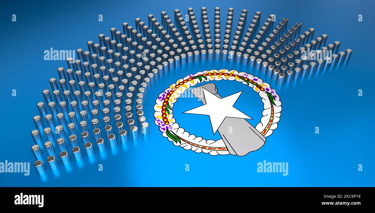 Northern Mariana Islands flag voting, parliamentary election concept