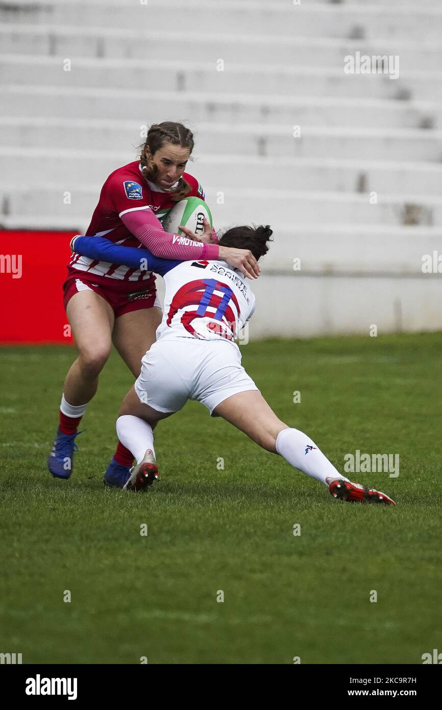 player of Russia during the Womens Finals between France and Russia during Day Two of The Madrid Rugby Sevens International Tournament at Universidad Complutense de Madrid on February 21, 2021 in Madrid (Photo by Oscar Gonzalez/NurPhoto) Stock Photo