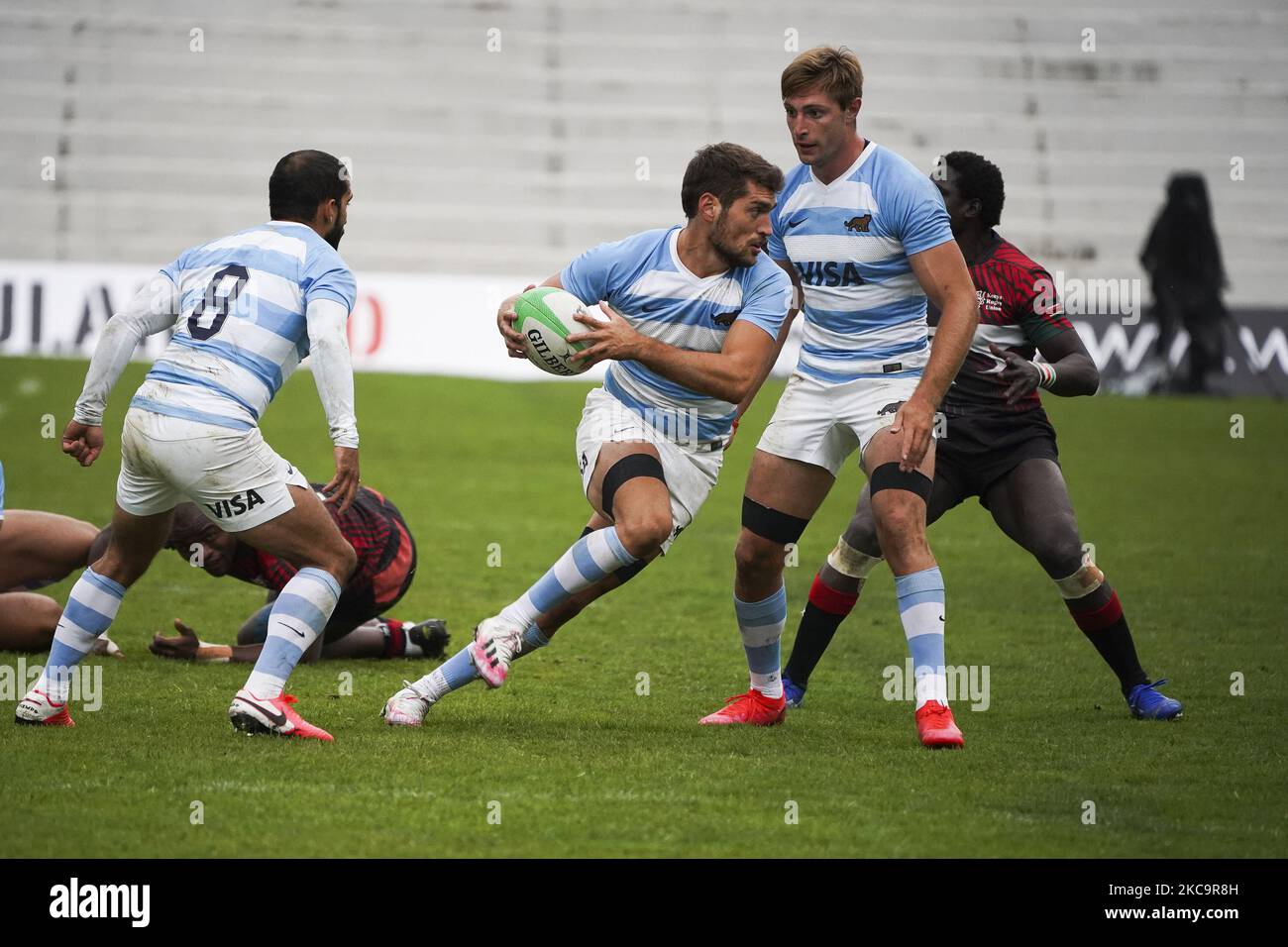 player of Argentina during the finals between Kenya and Argentina during Day Two of The Madrid Rugby Sevens International Tournament at Universidad Complutense de Madrid on February 21, 2021 in Madrid, (Photo by Oscar Gonzalez/NurPhoto) Stock Photo