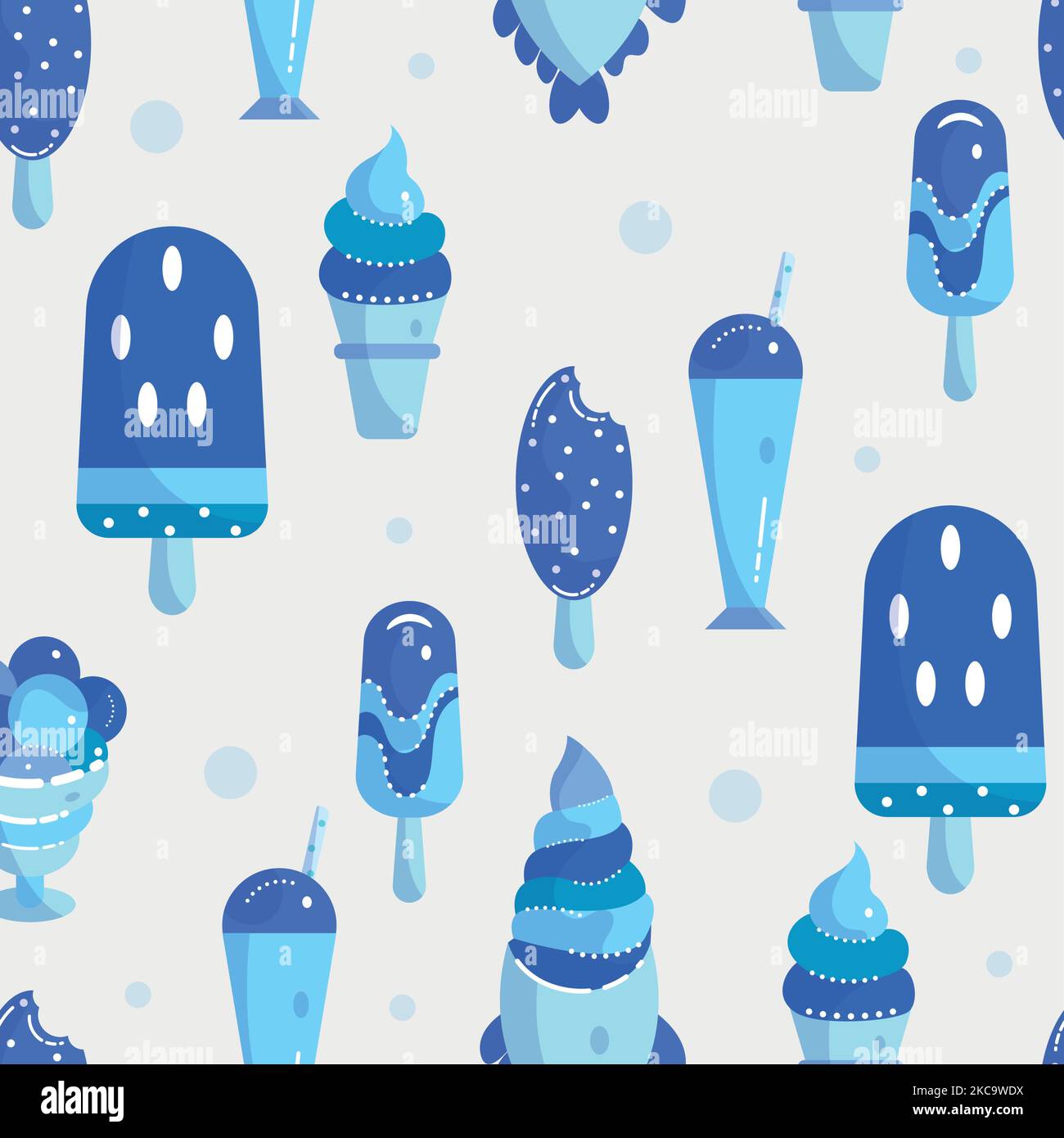Seamless pattern background with ice cream icons Vector Stock Vector ...