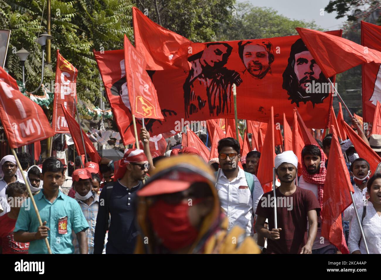 Leftist Activists Massive gathering by the Leftist activists before election 2021 in ...