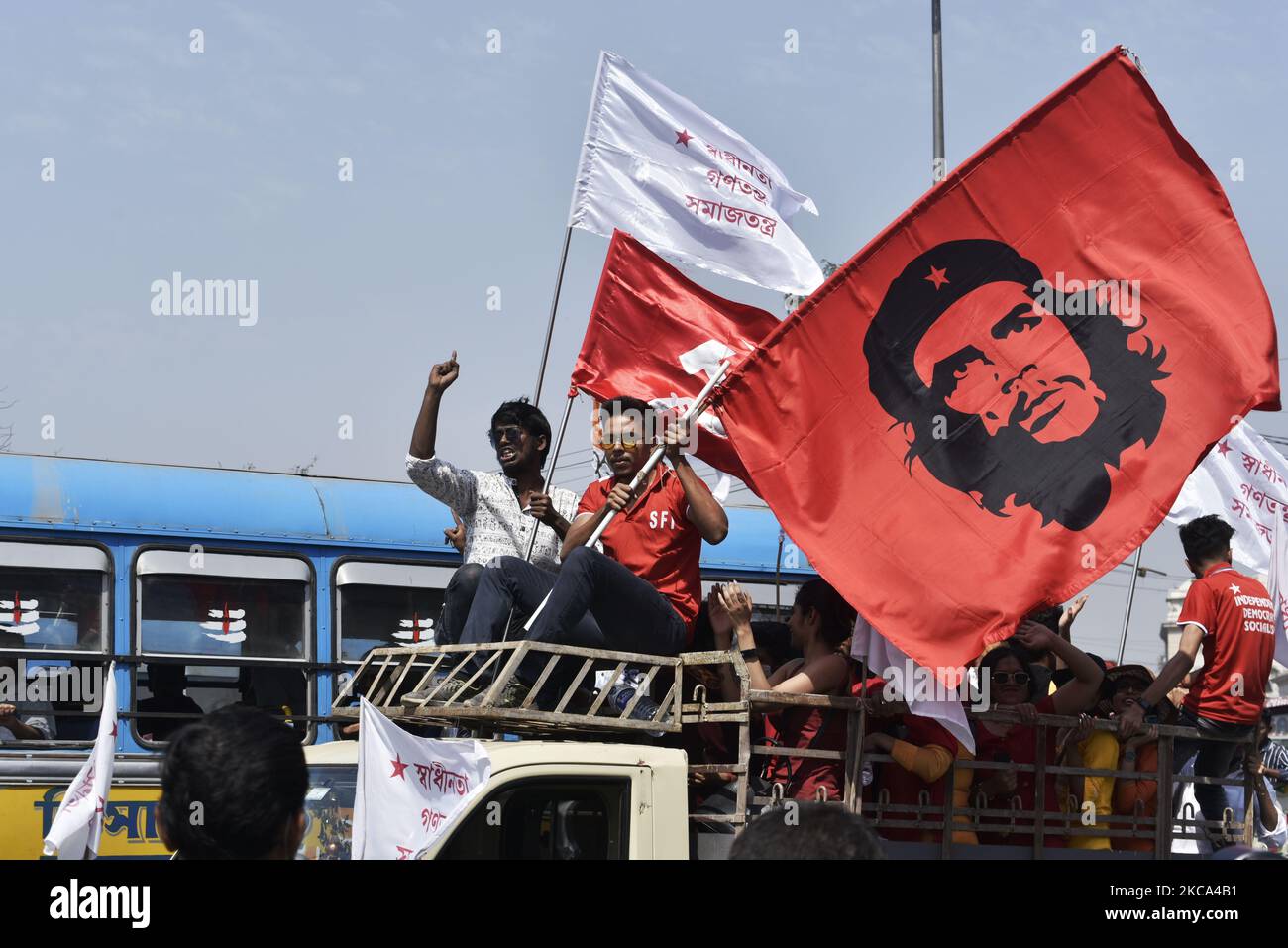 Leftist Activists Massive gathering by the Leftist activists before election 2021 in ...