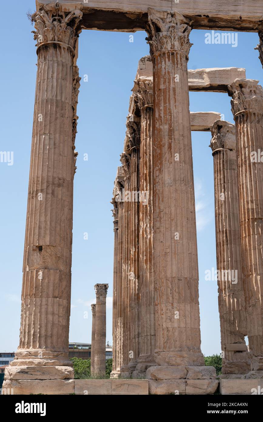 Greece - Temple of Zeus in Athens.. Stock Photo