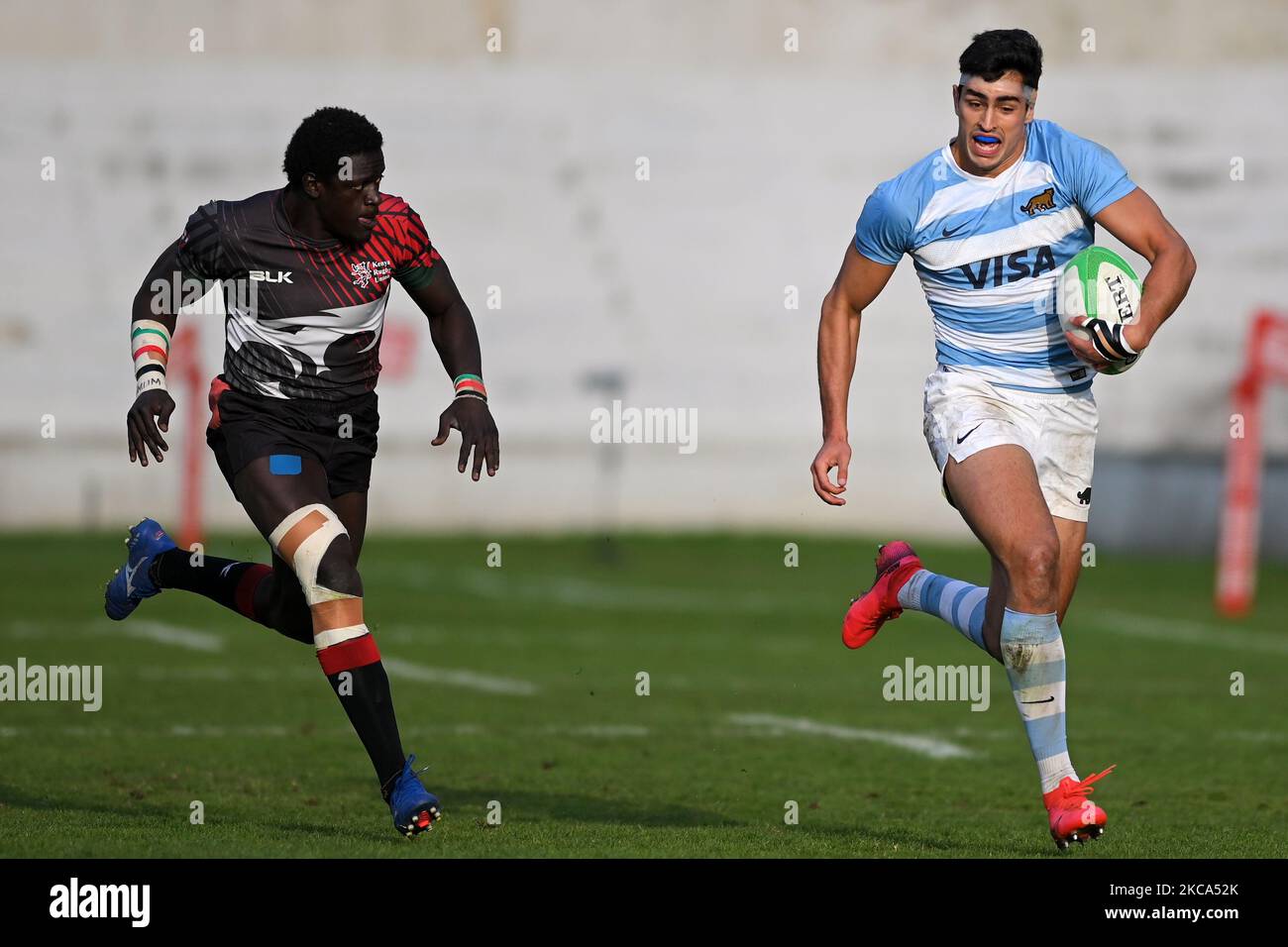 Players In action during the Madrid Rugby 7s Final match between