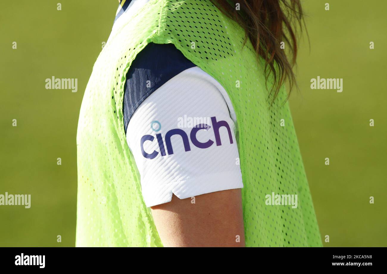 CINCH sponsors of Tottenham Hotspur during Barclays FA Women's Super League between Tottenham Hotspur and Everton at The Hive Stadium , Barnet UK on 28th February 2021 (Photo by Action Foto Sport/NurPhoto) Stock Photo